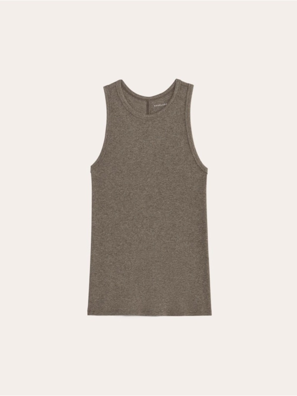 Everlane Ribbed Tank Top in Heathered Fatigue
